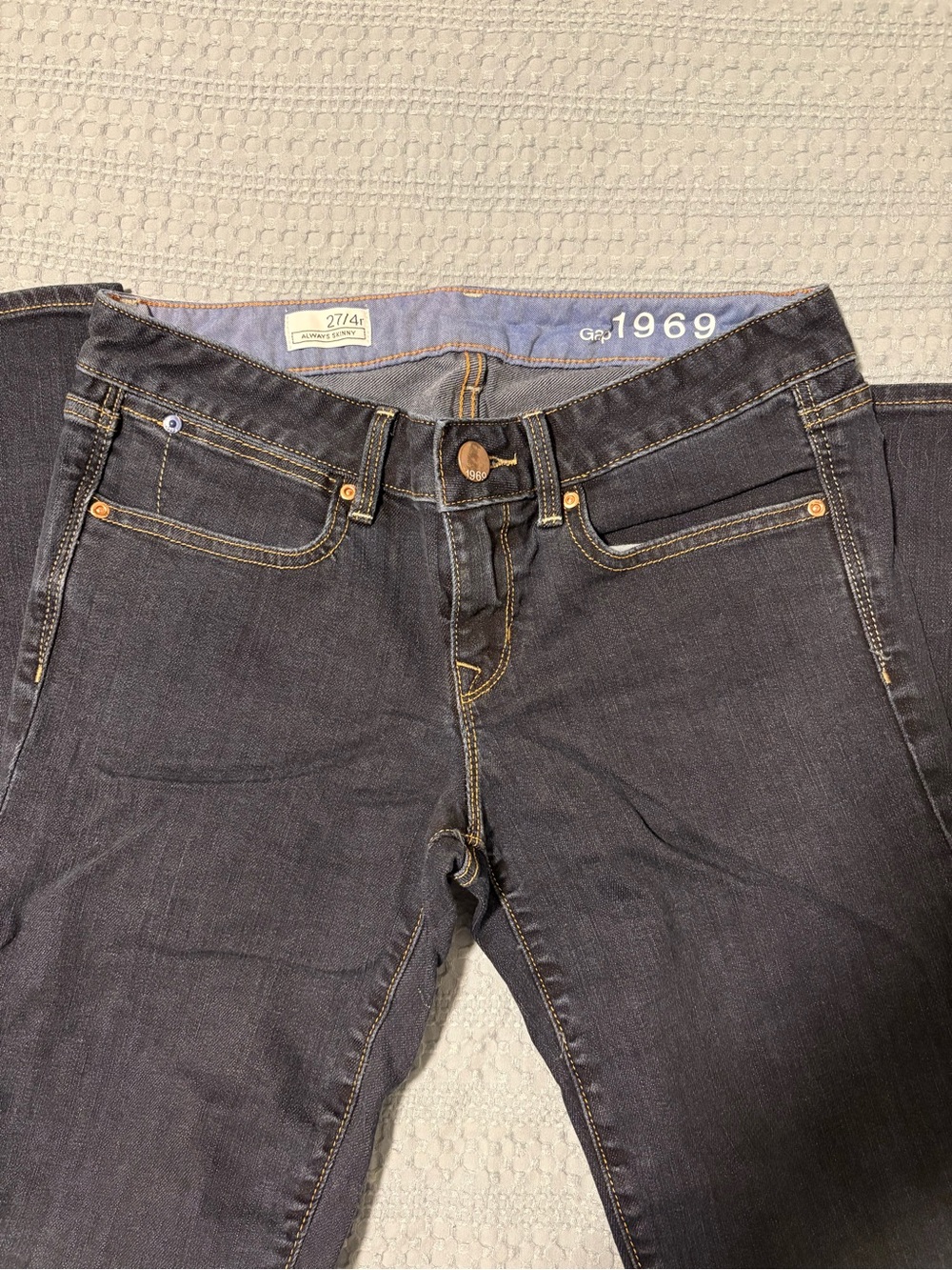 GAP 1969 Women's Dark Gray Skinny Jeans - Picture 3 of 4